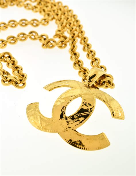 vintage chanel gold pendant|chanel necklace official website.